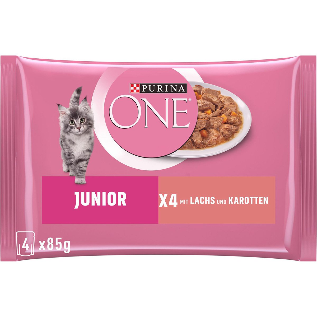 PURINA ONE JUNIOR Kitten in Sauce Lachs 12 x 4x85g von Purina One