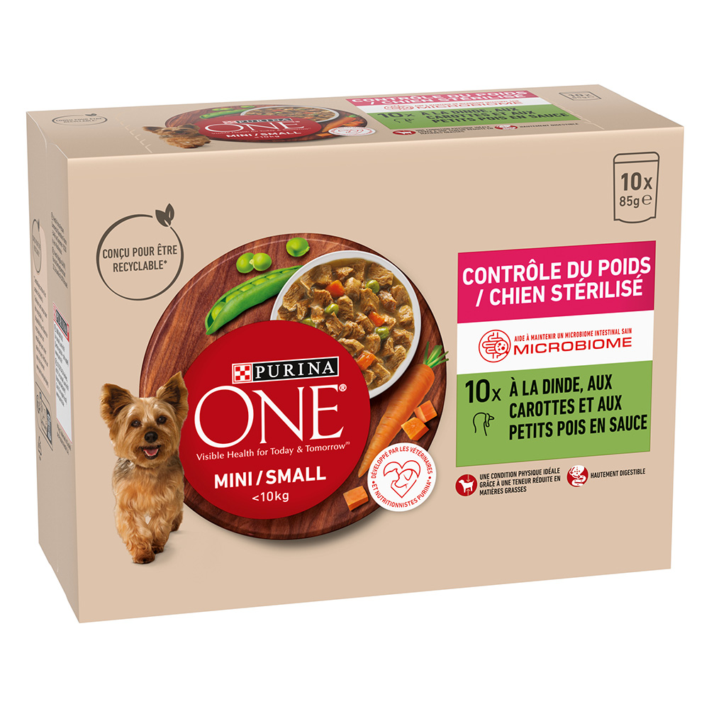 PURINA ONE Mini Adult Weight Control Truthahn - 10 x 85 g von Purina One