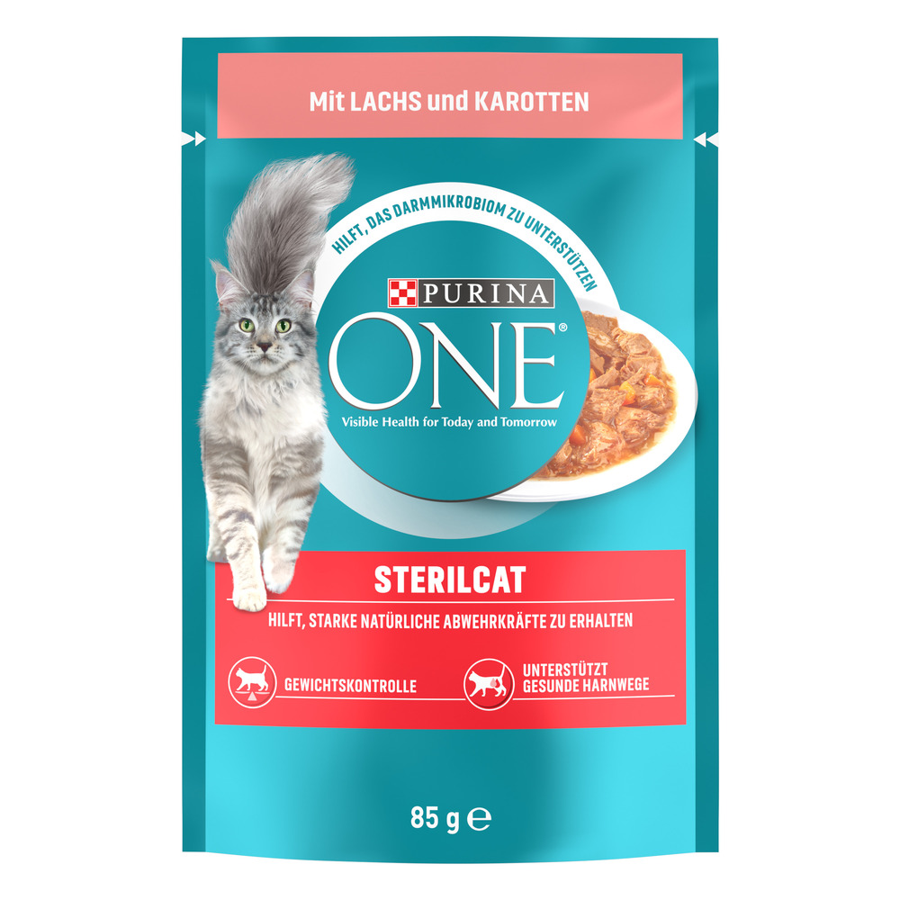 PURINA ONE SterilCat - Lachs und Karotten (26 x 85 g) von Purina One