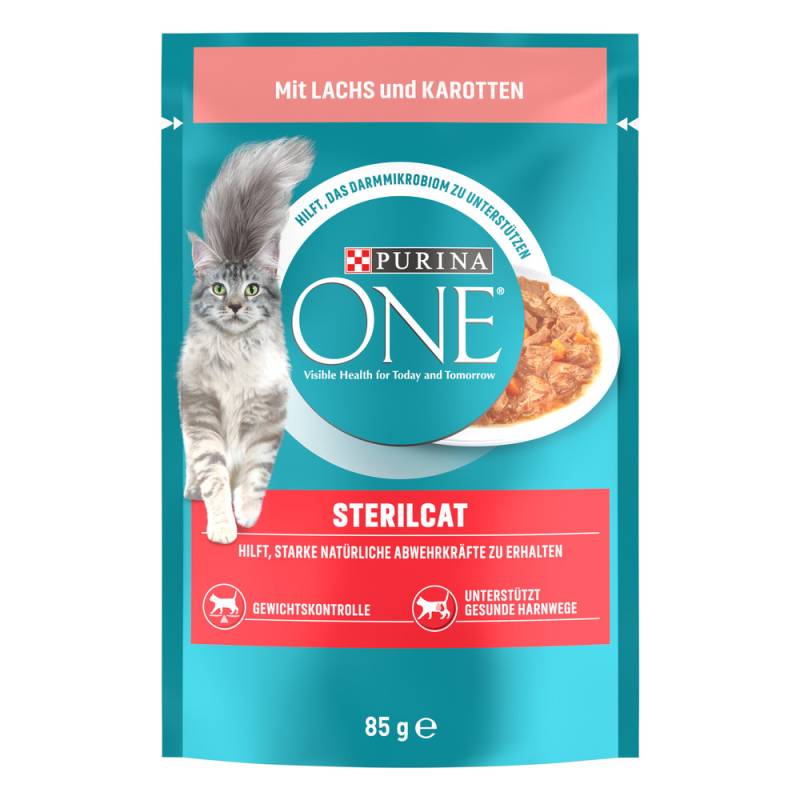 PURINA ONE SterilCat - Lachs und Karotten (26 x 85 g) von Purina One