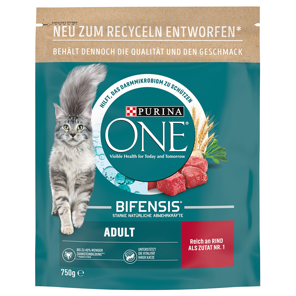 PURINA ONE Adult Rind & Vollkorngetreide - Sparpaket: 3 x 750 g von Purina One