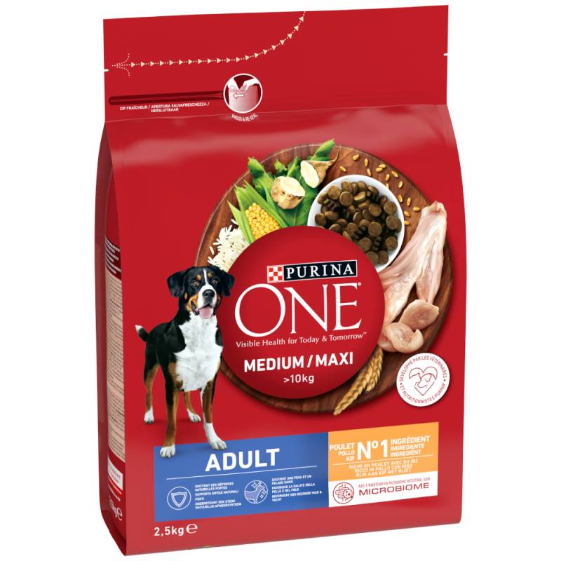 PURINA ONE Medium/Maxi Adult Huhn - 2,5 kg von Purina One