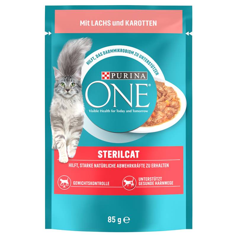 PURINA ONE SterilCat - Lachs & Karotte (13 x 85 g) von Purina One