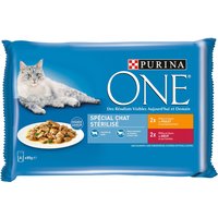 Sparpaket PURINA ONE 8 x 85 g - Sterilcat Huhn und Rind von Purina One