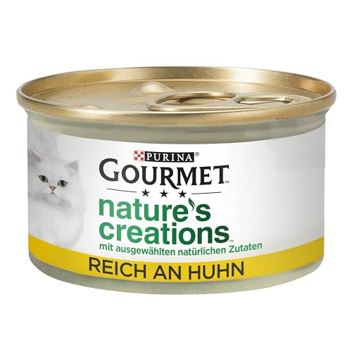 Gourmet Nature's Creation Katzennassfutter in Gelee naturbelassen, Huhn, 12er Pack (12 x 85g) von Gourmet