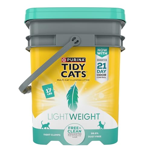 Purina Tidy Cats Katzenstreu, klumpend, leicht, Frei & Sauber, 17 lb. Pail von Purina Tidy Cats