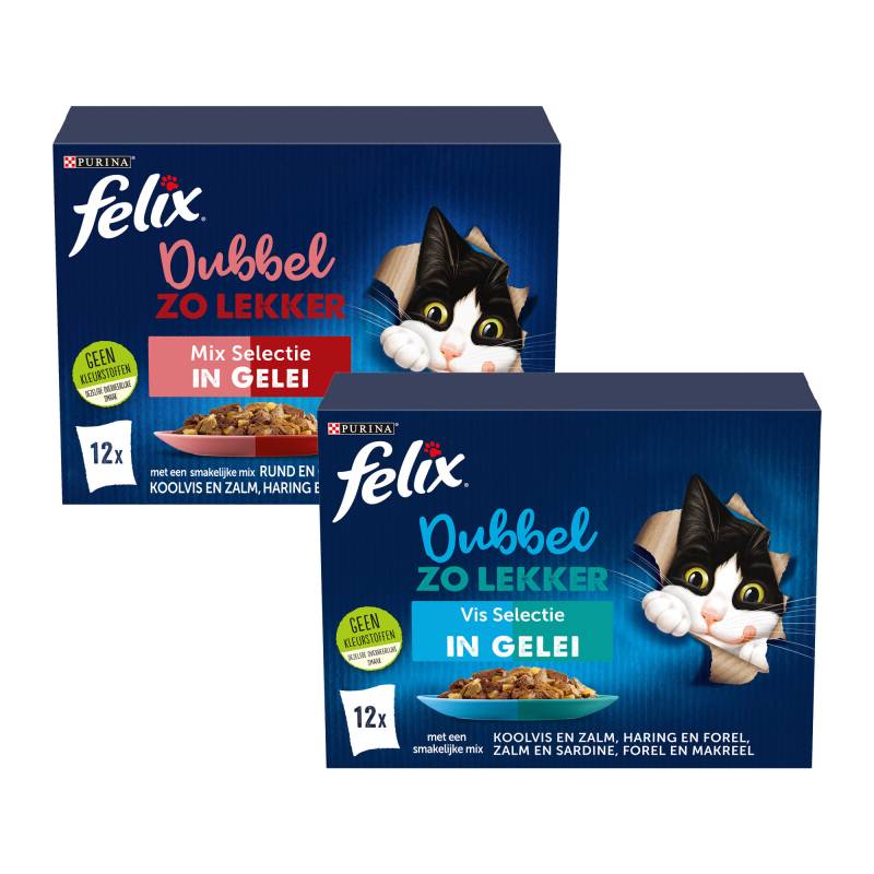 FELIX Doppelt so lecker - Auswahl Mix - 12 x 85 g von Purina