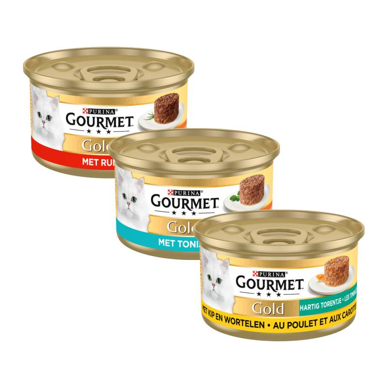 Gourmet Gold Savoury Turret - Rindfleisch - 24 x 85 g von Purina