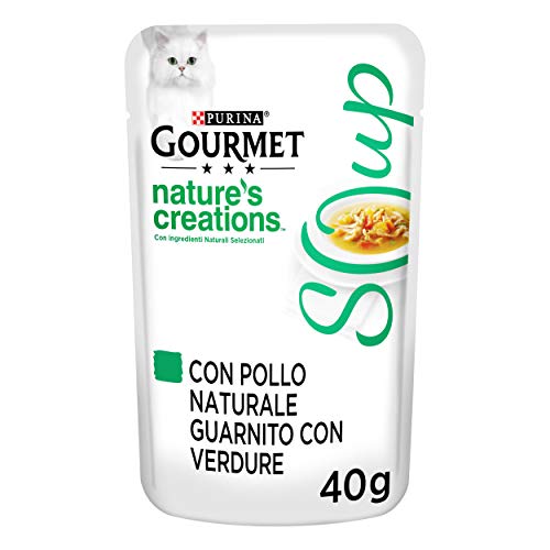 GOURMET SOUP Con fiocchi di pollo con verdure 40gr - Mangimi umidi per gatti von Gourmet