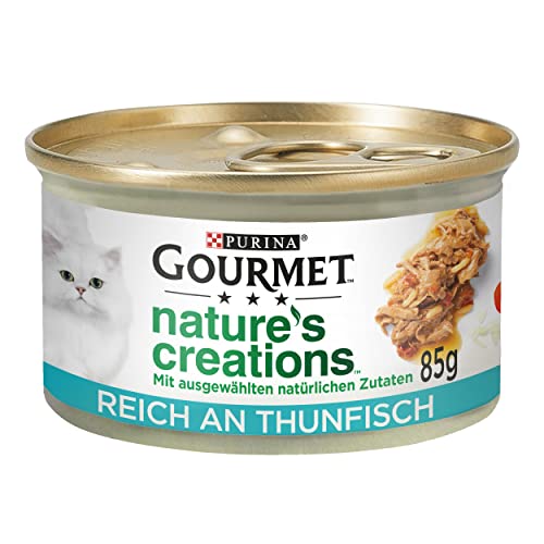 Gourmet Nature's Creation Katzennassfutter in Gelee naturbelassen, Thunfisch, 12er Pack (12 x 85g) von Gourmet