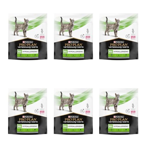 PURINA PRO PLAN Veterinary Diets HA Hypoallergenic | 6 x 325 g | Diät-Alleinfuttermittel für Kitten und ausgewachsene Katzen | Zur Minderung von Nährstoffintoleranzen von Purina