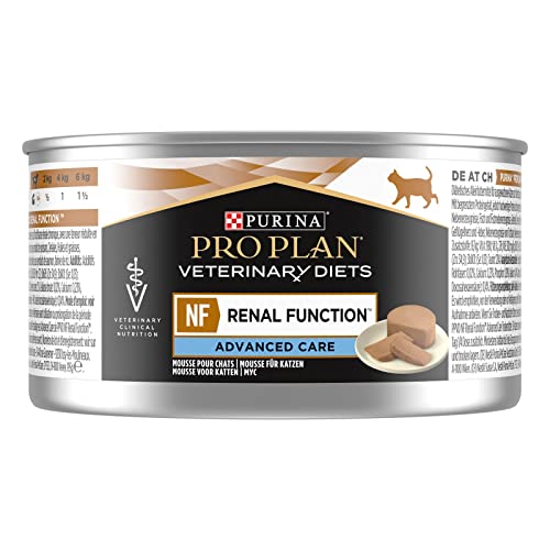 PURINA PRO PLAN Veterinary Diets NF Renal Function Advanced Care Katze Mousse | 24 x 195g | Diätalleinfuttermittel für ausgewachsene Katzen | Zur Unterstützung der Nierenfunktion von Purina