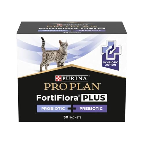 PURINA | ProPlan FortiFlora Plus Katzen, 30 Beutel x 1,5 Gramm - Hilft bei der Erhaltung der Gesundheit des Darmmikrobioms von Purina