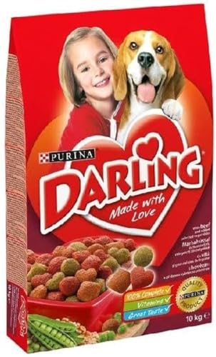 Purina Darling Trockenfutter für ausgewachsene Hunde, mit Rindfleisch, 10 kg von napz