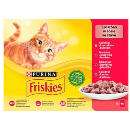 Purina Friskies Mix Katzenfutter Rind Huhn Lamm Ente 12 x 85g von Purina