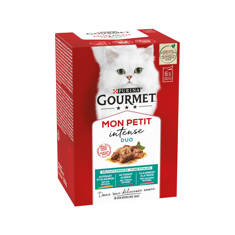 Purina Gourmet Mon Petit DUO – Beef&Chicken, Turkey&Liver, Poultry&Lamb - 6 x 50 g von Purina