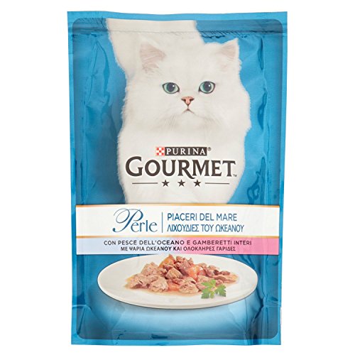 Purina Gourmet Perlen Vergnügen des Meeres feucht Katze Meeresfische und Garnelen, 85 g von Purina Tidy Cats