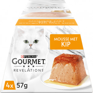 Purina Gourmet Revelations Mousse mit Huhn Katzen-Nassfutter (57 gr) 6 Paletten (24 x 57 g) von Gourmet