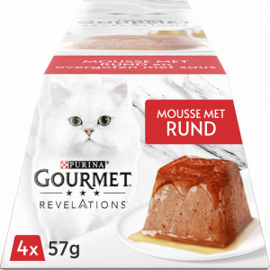 Purina Gourmet Revelations Mousse mit Rind Katzen-Nassfutter (57 gr) 3 Paletten (12 x 57 g) von Gourmet