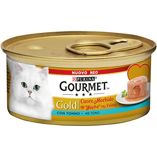 Gourmet Gold Weichherz Nassfutter für Katzen mit Thunfisch, 85 g von Gourmet