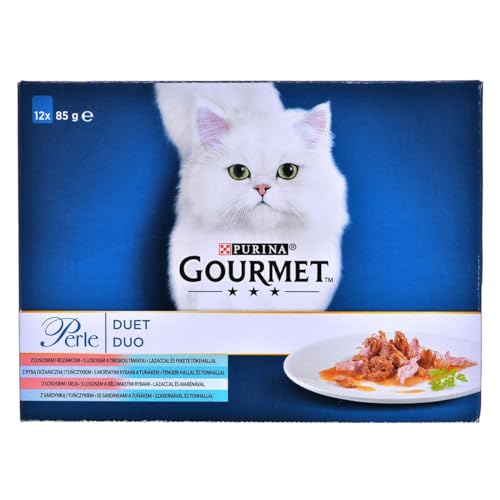 Purina Katzenfutter Gourmet Lachs Thunfisch Fisch 12 x 85 g von Purina