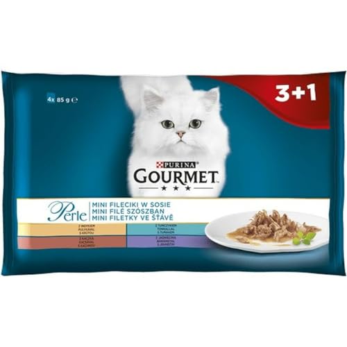 Purina Katzenfutter Gourmet Thunfisch Lamm Ente 4 x 85g von Purina