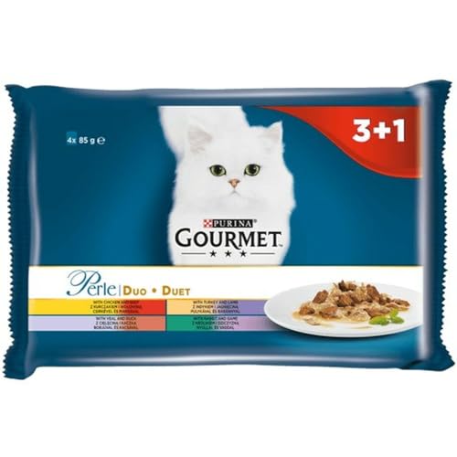 Purina Katzenfutter Huhn Rind Lamm Ente Wildschwein Kaninchen 4 x 85g von Purina