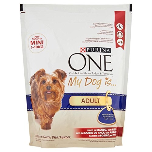 Purina One My Dog Adult Mini-Beutel für Rind und Reis 800 g von Purina