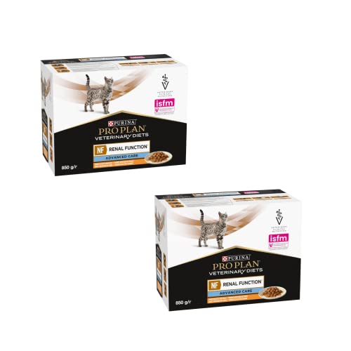 Purina PRO PLAN Veterinary Diets NF Renal Function Advanced Care Huhn | Doppelpack | 2 x 10 x 85g | Diätalleinfuttermittel für ausgewachsene Katzen im Frischebeutel von Purina