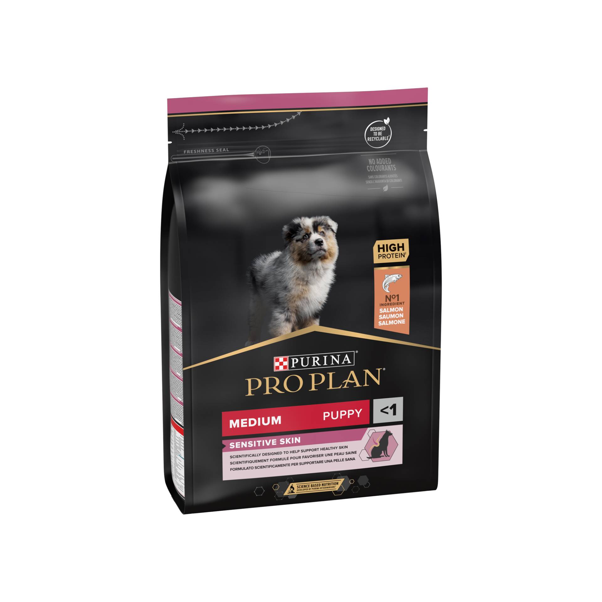 Purina Pro Plan Sensitive Skin Medium Puppy Hundefutter - Lachs - 3 kg von Purina Pro Plan