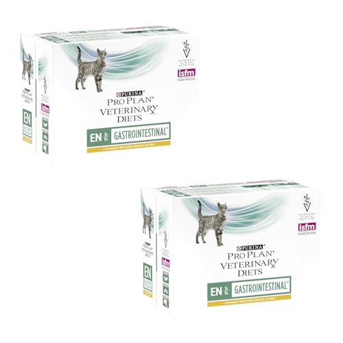 Purina Pro Plan Veterinary Diets EN GASTROINTESTINAL | Doppelpack | 2 x 10 x 85g | Nassfutter für Adulte Sensible Katzen im Frischebeutel | Bei gastrointestinalen Erkrankungen von Purina