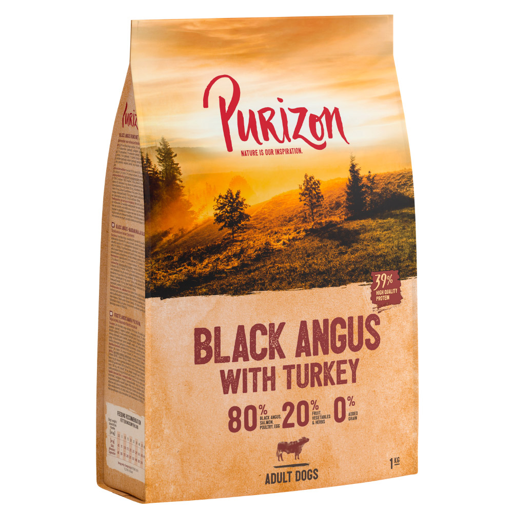 1 kg Purizon zum Probierpreis! - Adult Black-Angus-Rind mit Truthahn von Purizon