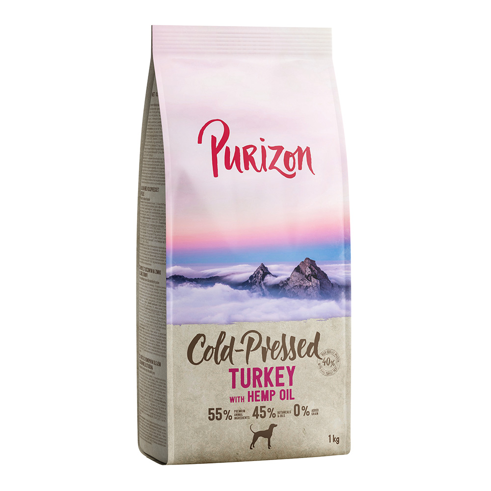 1 kg Purizon zum Probierpreis! - Adult Kaltgepresst: Pute mit Hanföl von Purizon