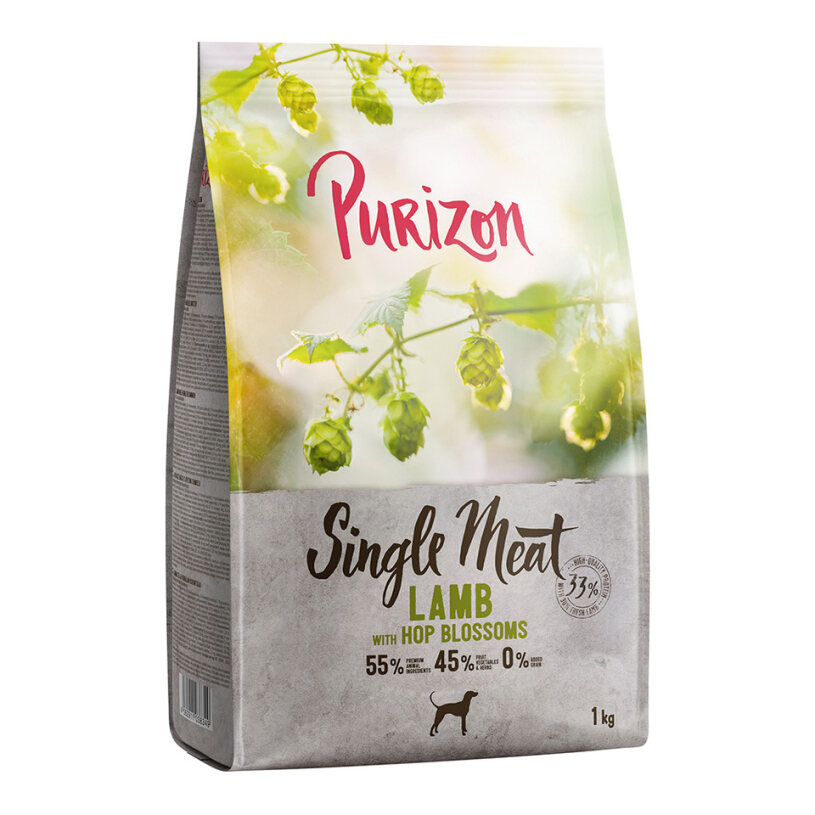 1 kg Purizon zum Probierpreis! - Adult Single Meat: Lamm mit Hopfenblumen von Purizon