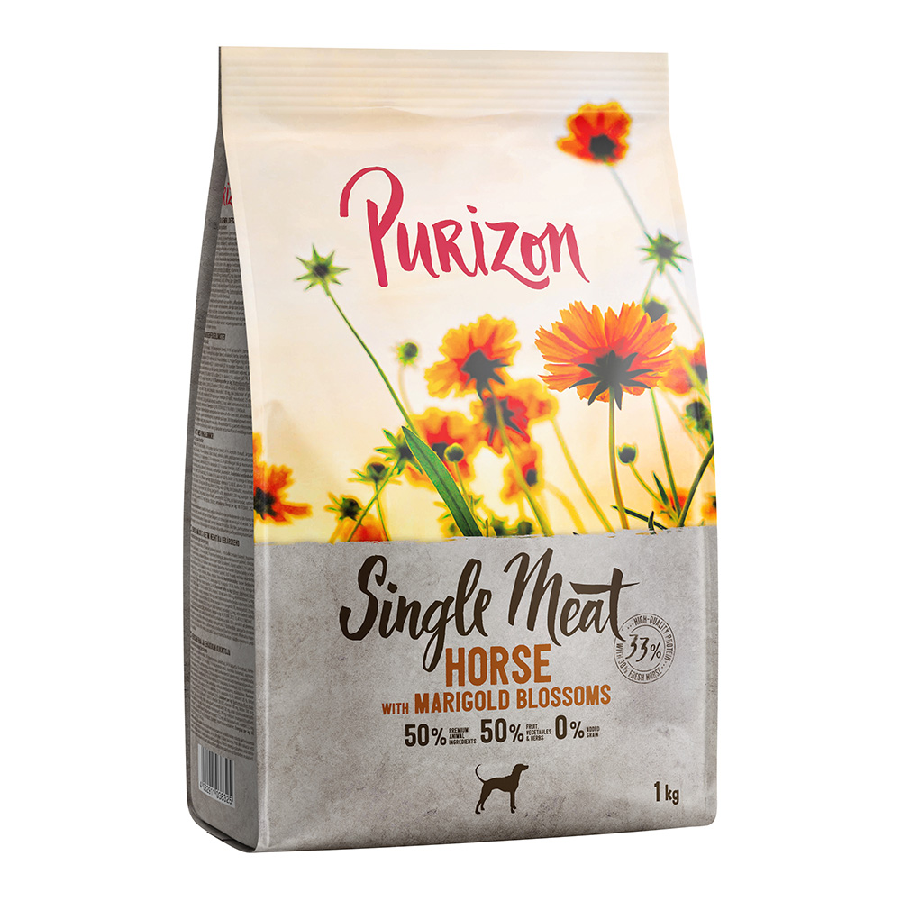 1 kg Purizon zum Probierpreis! - Adult Single Meat: Pferd mit Ringelblumenblüten von Purizon