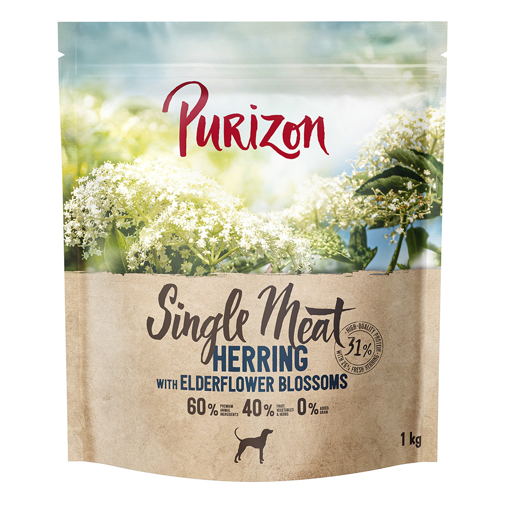 1 kg Purizon zum Probierpreis! - NEU: Adult Single Meat: Hering mit Holunderblüten von Purizon