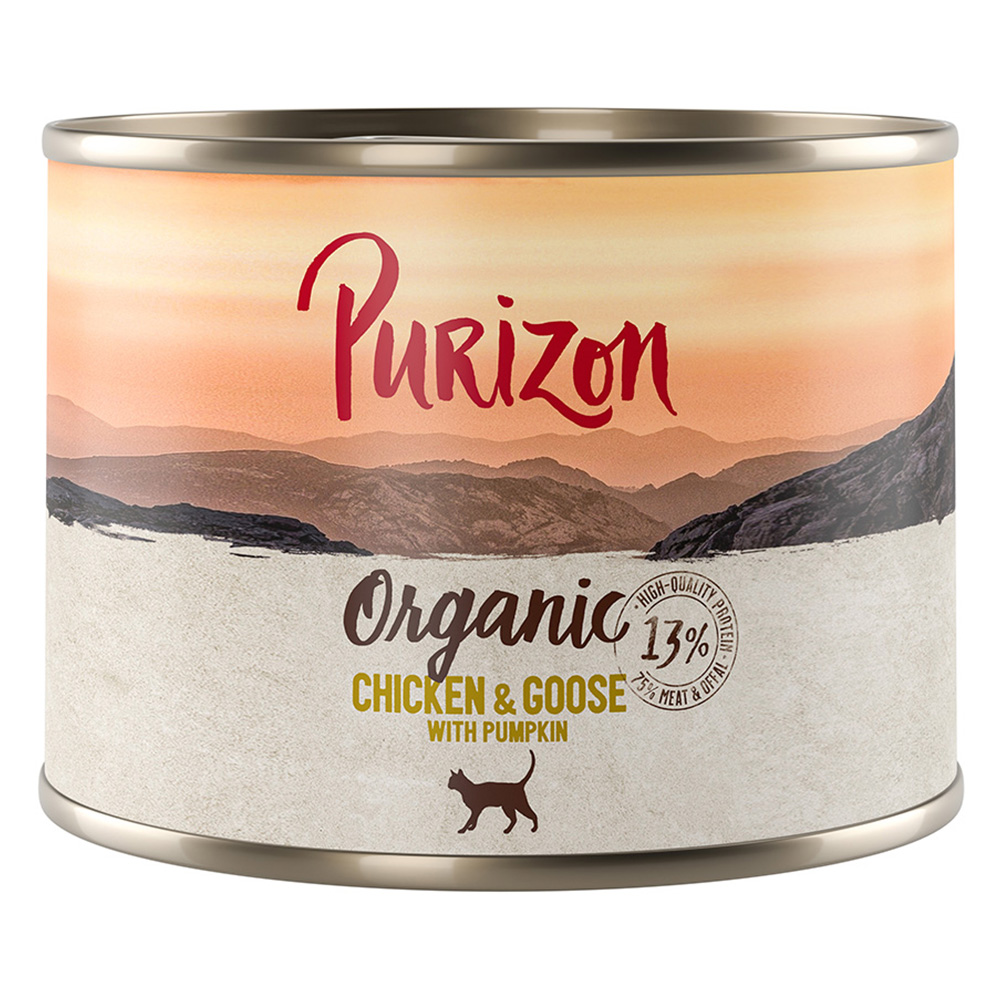 10 + 2 gratis! 12 x 200 g/ 400 g Purizon Adult - Organic Huhn und Gans mit Kürbis (12 x 200 g) von Purizon