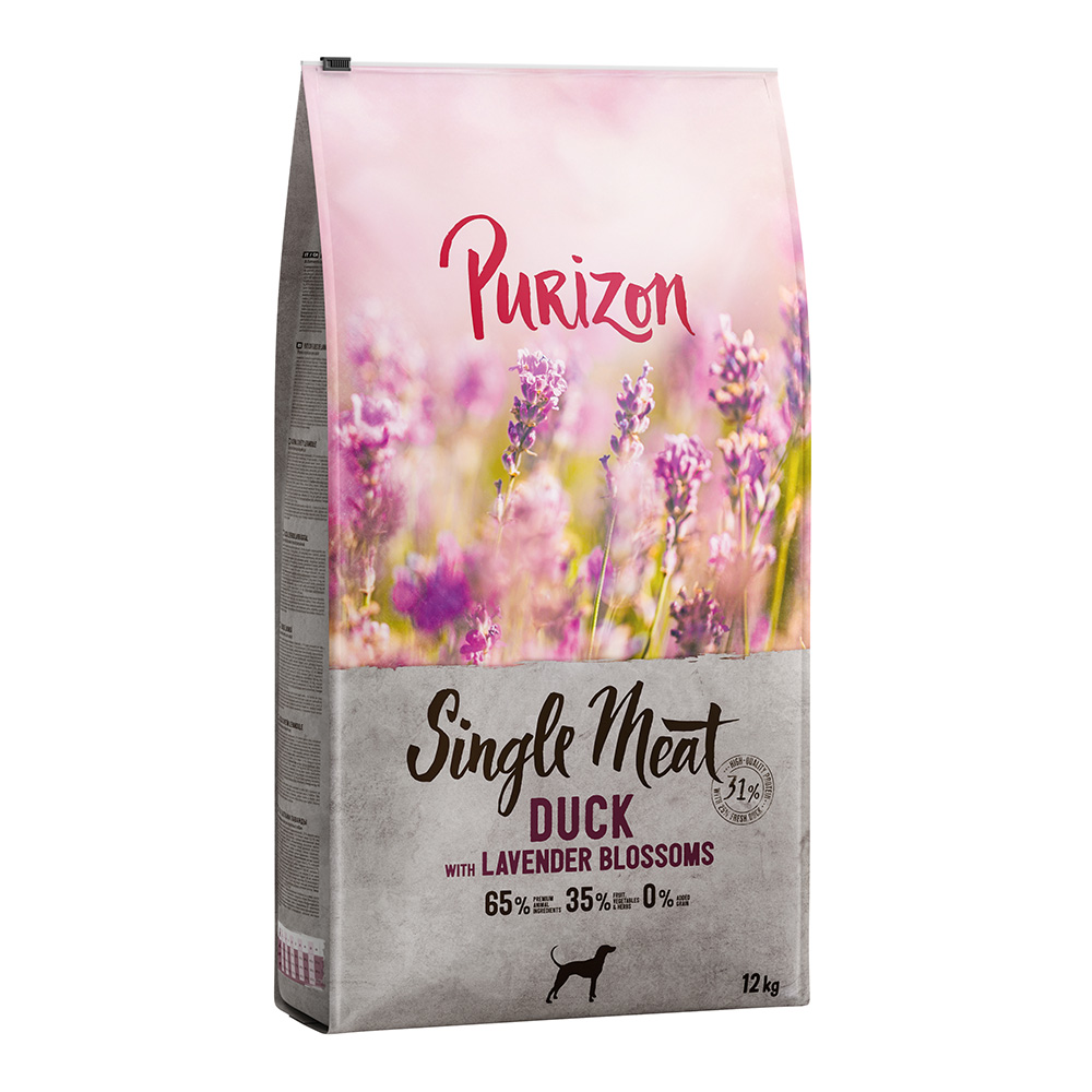 10 € Rabatt! 12 kg Purizon - Adult Single Meat: Ente mit Lavendelblüten von Purizon