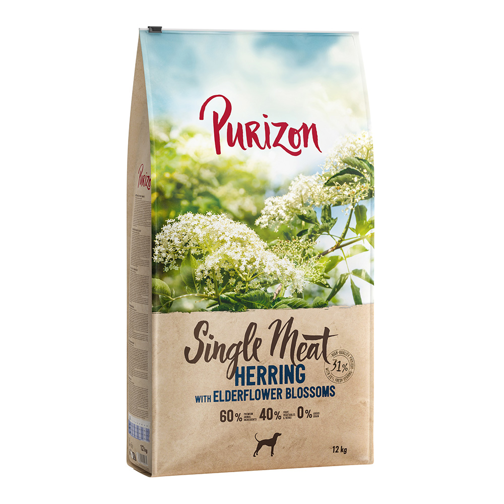 10 € Rabatt! 12 kg Purizon - Adult Single Meat: Hering mit Holunderblüten von Purizon