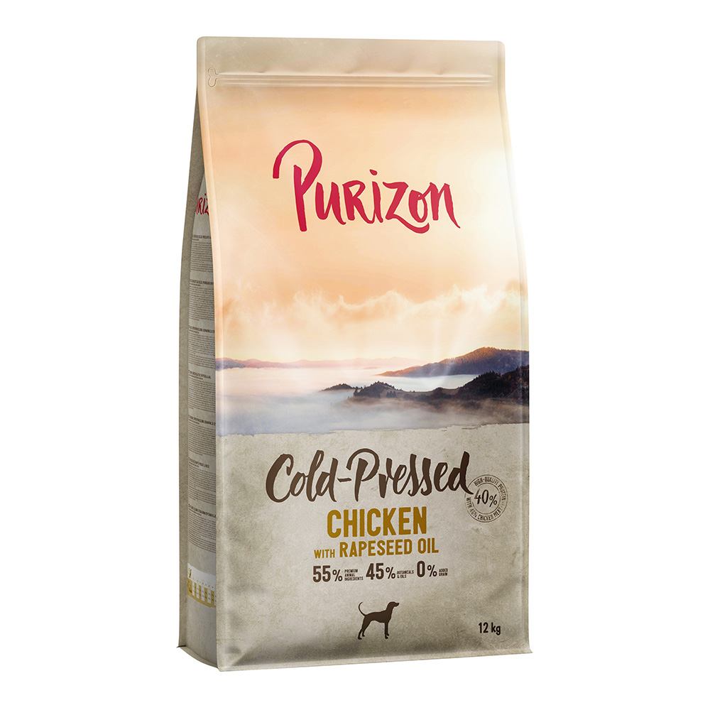 10 € Rabatt! 12 kg Purizon - Kaltgepresst Adult: Huhn mit Rapsöl von Purizon