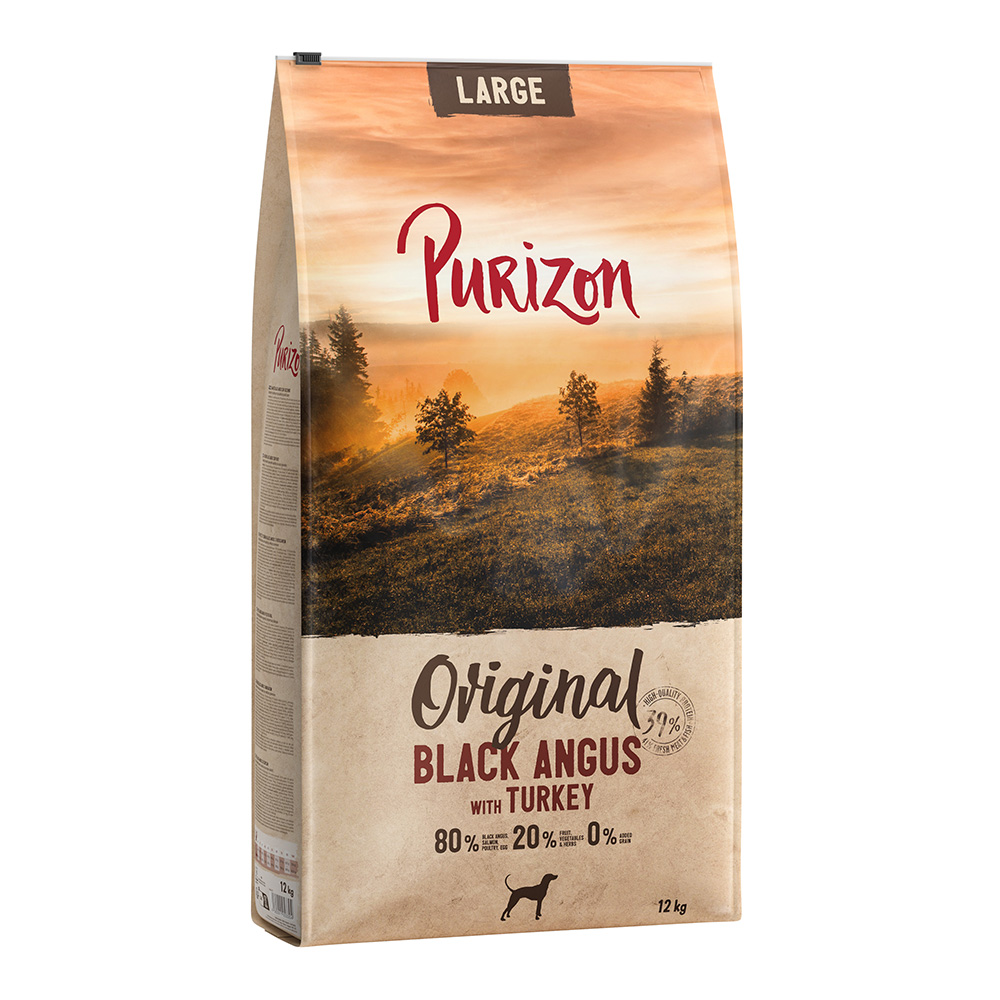 10 € Rabatt! 12 kg Purizon - Large Adult Black Angus-Rind mit Truthahn von Purizon