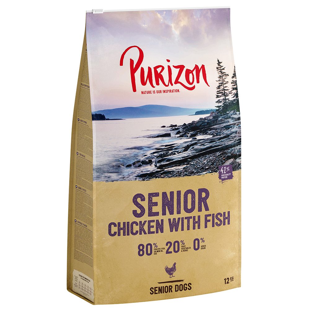 10 € Rabatt! 12 kg Purizon - Senior Huhn & Fisch von Purizon