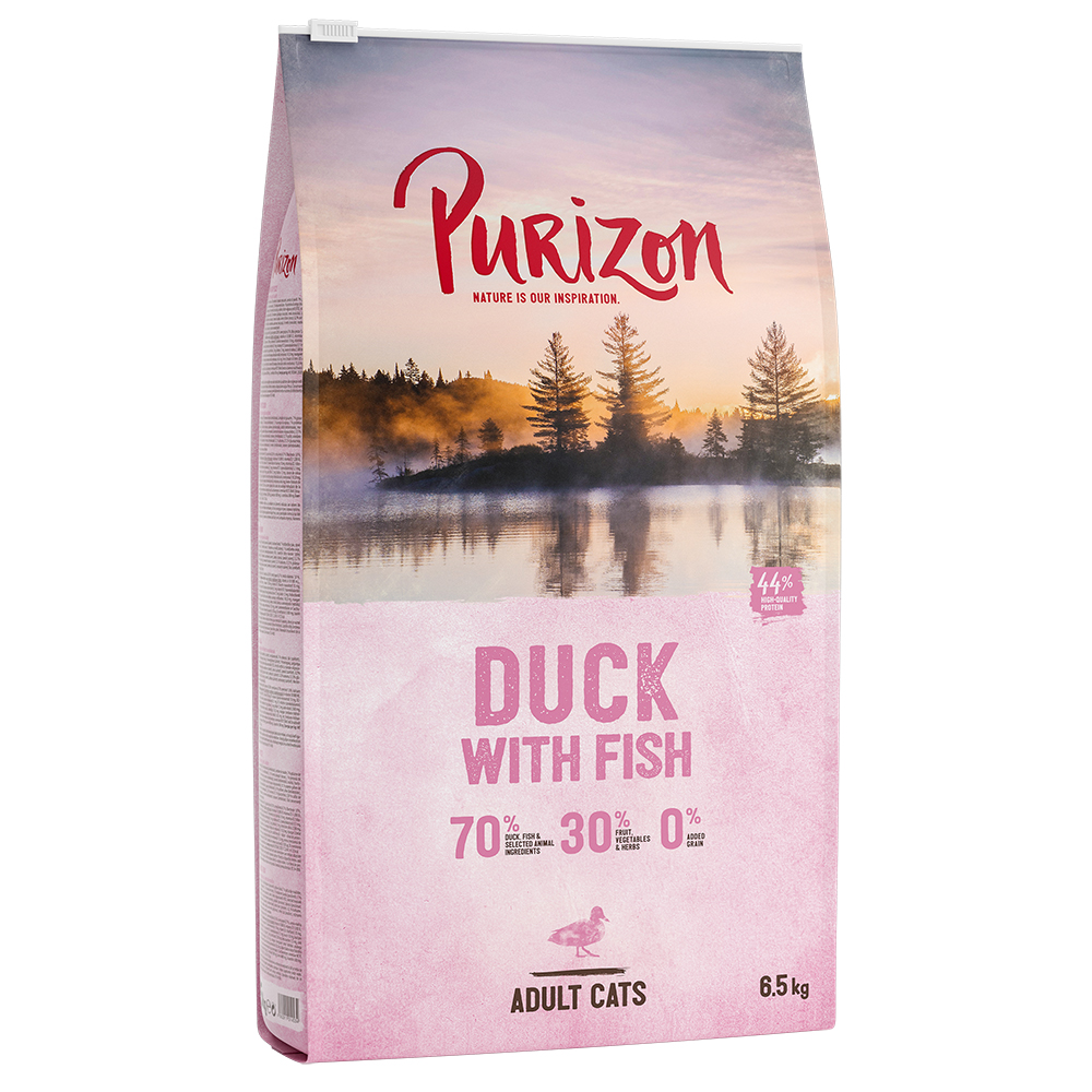 10 € Rabatt: 6,5 kg Purizon  - Adult Ente & Fisch von Purizon