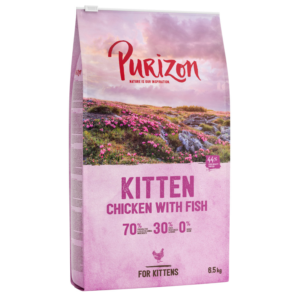 10 € Rabatt: 6,5 kg Purizon  - Kitten Huhn & Fisch von Purizon