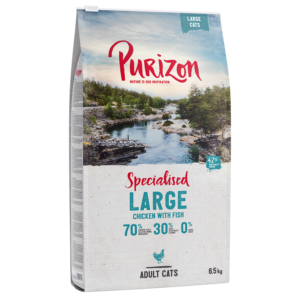 10 € Rabatt: 6,5 kg Purizon  - Large Adult Huhn & Fisch von Purizon