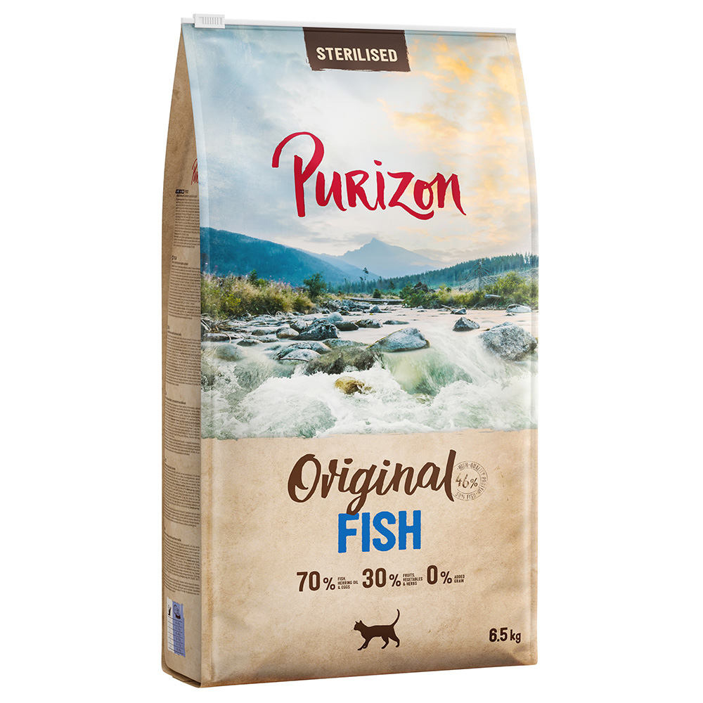 10 € Rabatt: 6,5 kg Purizon  - Sterilised Adult Fisch von Purizon