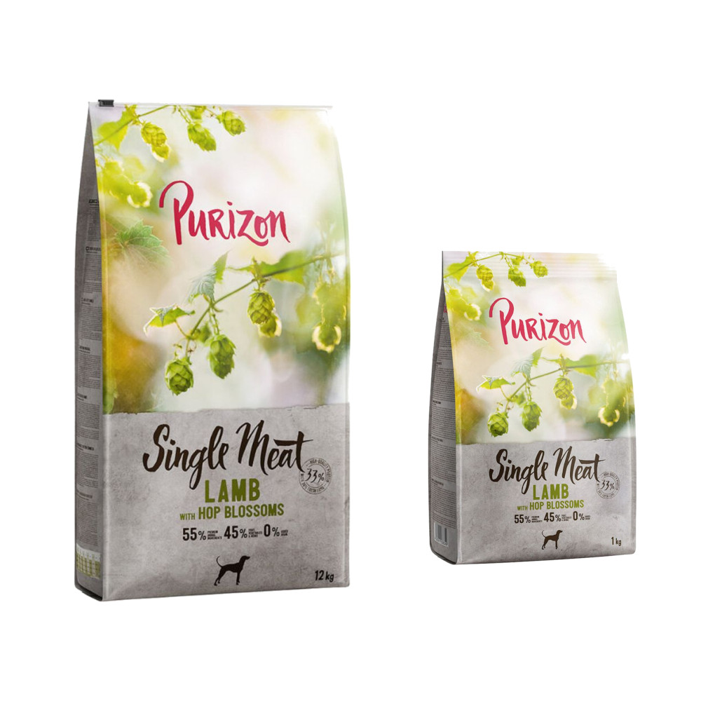 12 kg + 2 kg gratis! 14 kg Purizon  - Single Meat: Lamm mit Hopfenblüten von Purizon