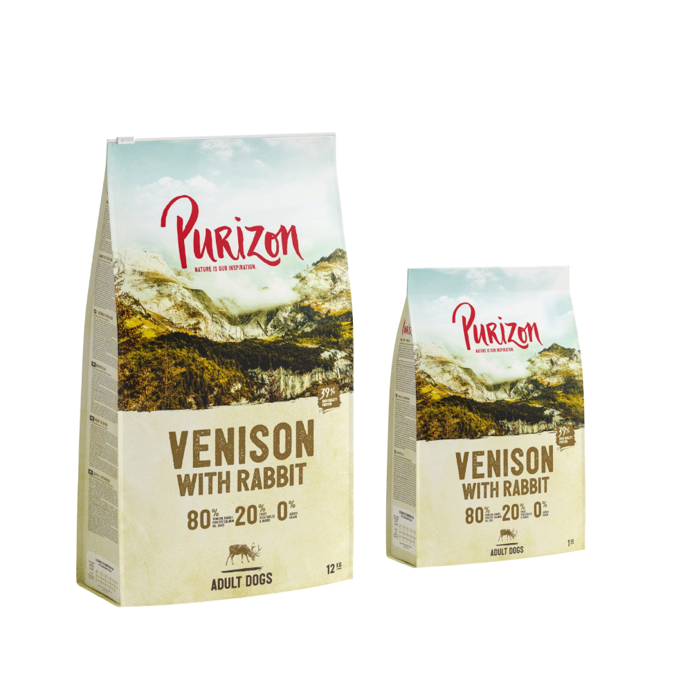 12 kg + 2 kg gratis! 14 kg Purizon  - Wild mit Kaninchen von Purizon