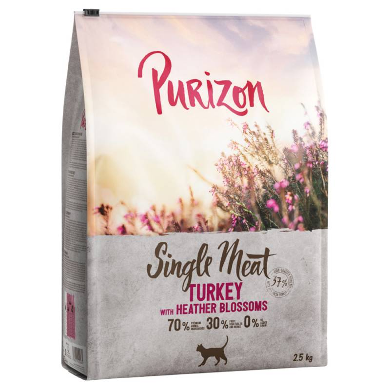 2,5 kg Purizon zum Sonderpreis! - Single Meat Pute mit Heidekrautblüten von Purizon