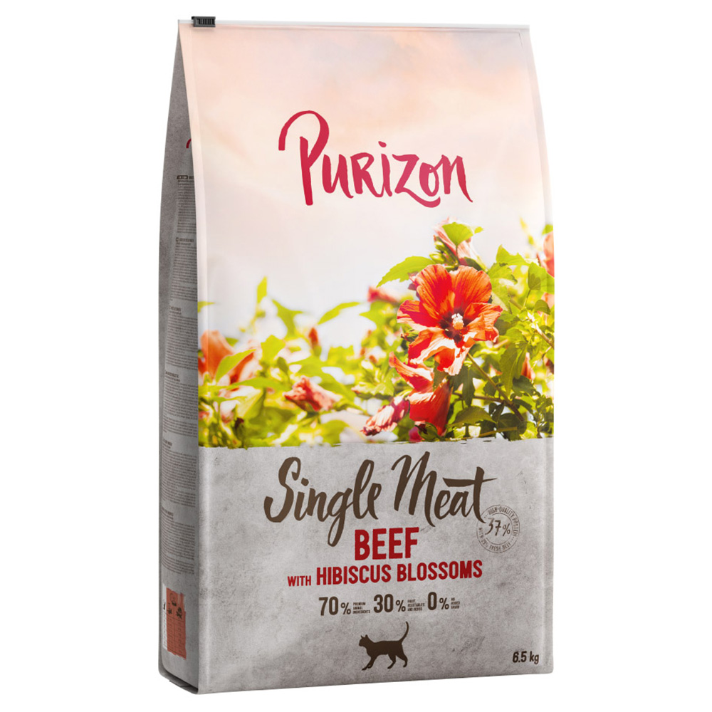 2,5 kg Purizon zum Sonderpreis! - Single Meat Rind mit Hibiskusblüten von Purizon